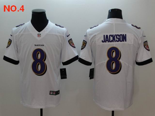 Men's Baltimore Ravens 8 Lamar Jackson Jesey NO.4;